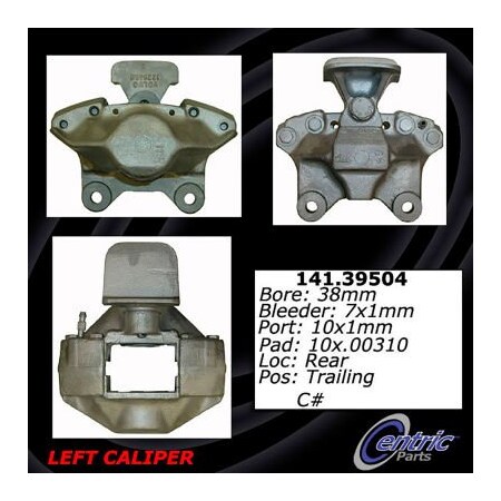 Centric Semi-Loaded Brake Caliper, Parts, 141.39504 141.39504